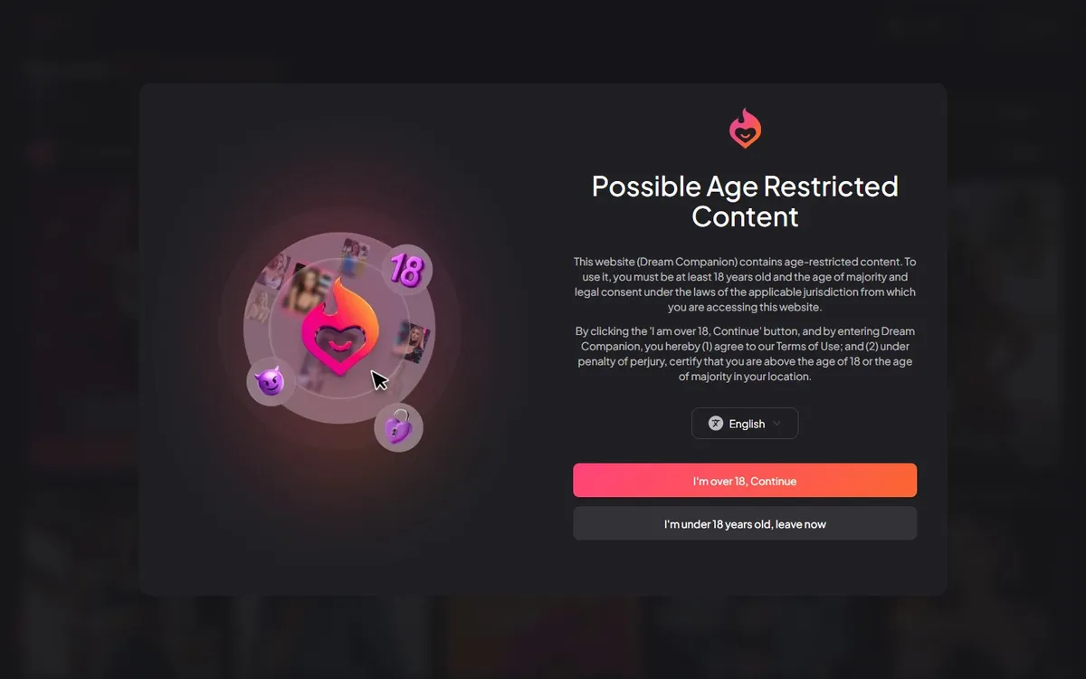 Dream Companion homepage screenshot